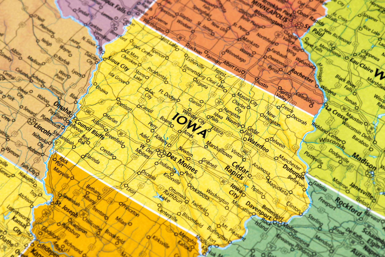 Map Of Iowa Where Premiums Are Higher Due To Policy Decisions 3x2 